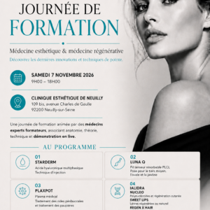 Journée de formation – Médecine esthétique & régénérative – Samedi 7 novembre 2026 – Neuilly-sur-Seine