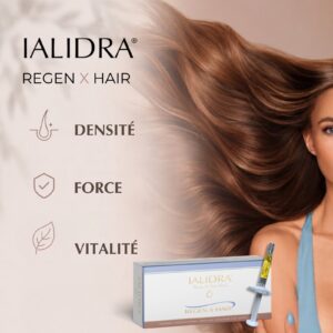 Coffret et seringue IALIDRA Regen X Hair pour la densite et la vitalite des cheveux