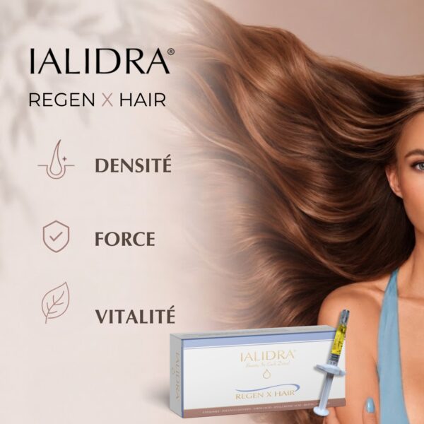 IALIDRA Regen X Hair - revitalisation capillaire Coffret et seringue IALIDRA Regen X Hair pour la densite et la vitalite des cheveux