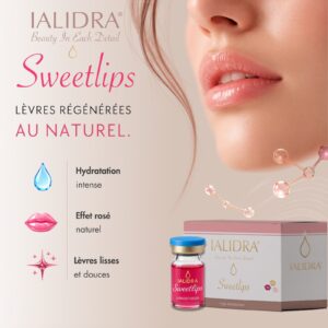 Flacon et coffret IALIDRA Sweetlips, lip skinbooster hydratant et regenerant