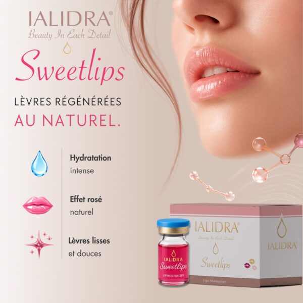 IALIDRA Sweet Lips - lip skinbooster Flacon et coffret IALIDRA Sweetlips, lip skinbooster hydratant et regenerant
